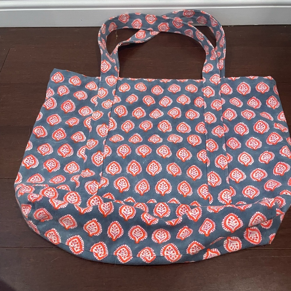 guc sz blockprints printed Patterned Tote Bag in “rose” - Picture 2 of 7